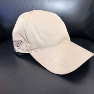 NEW PRADA RE-NYLON BASEBALL CAP HAT UNISEX LOGO ADJUSTABLE